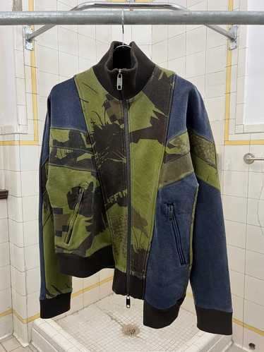 2000s Griffin Asymmetrical Zippered Knit Jacket