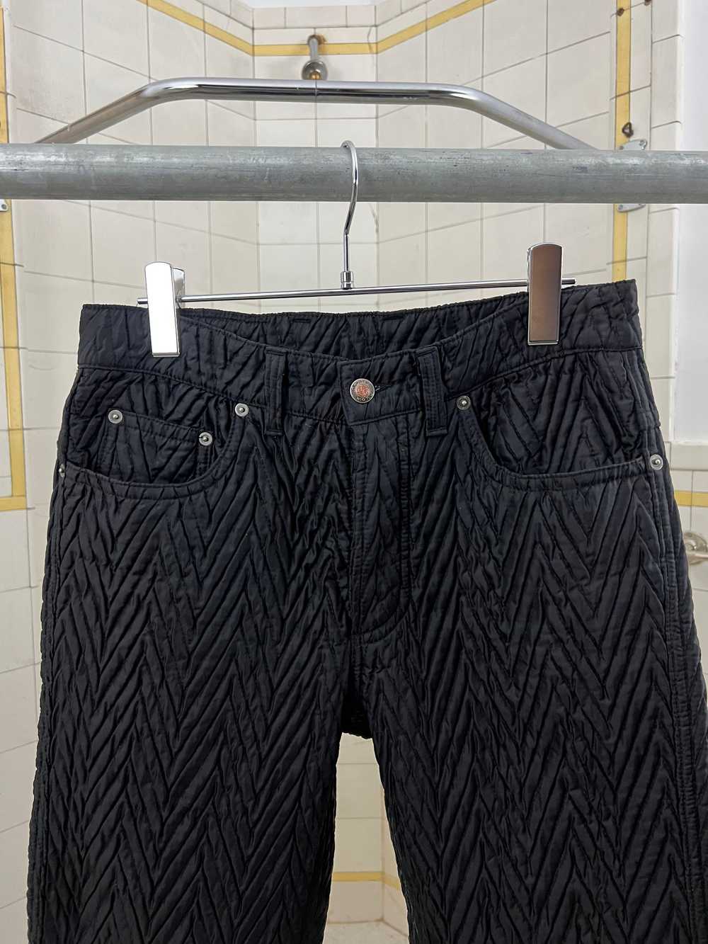 1990s Dexter Wong Quilted Chevron 5 Pocket Pants - image 6