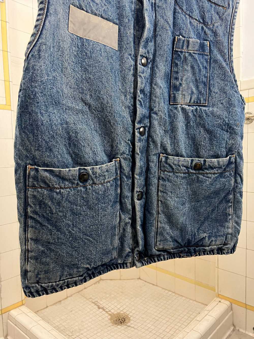 1980s Katharine Hamnett x Goldie Denim Flight Vest - image 7