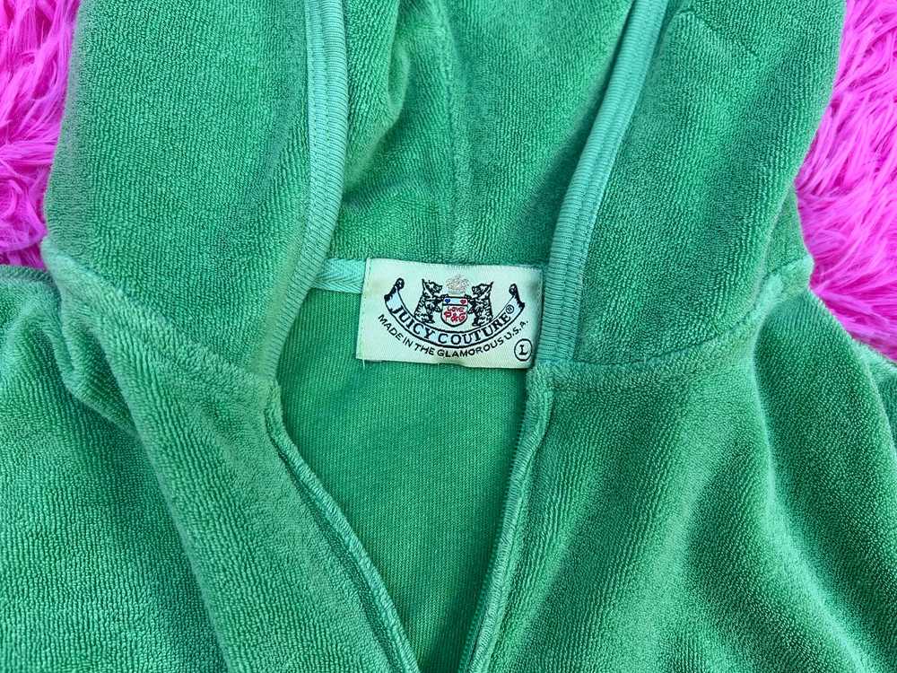 green terrycloth juicy couture hoodie - image 2