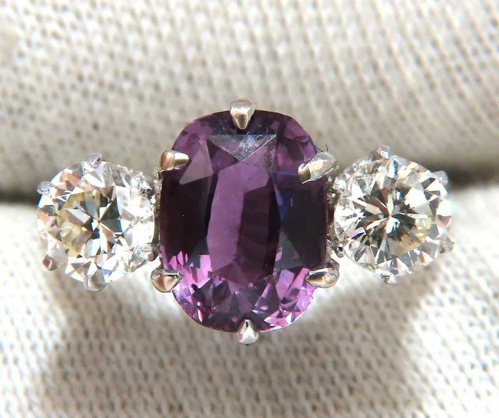 GIA Certified 3.37ct Natural Purple Pink Sapphire… - image 6