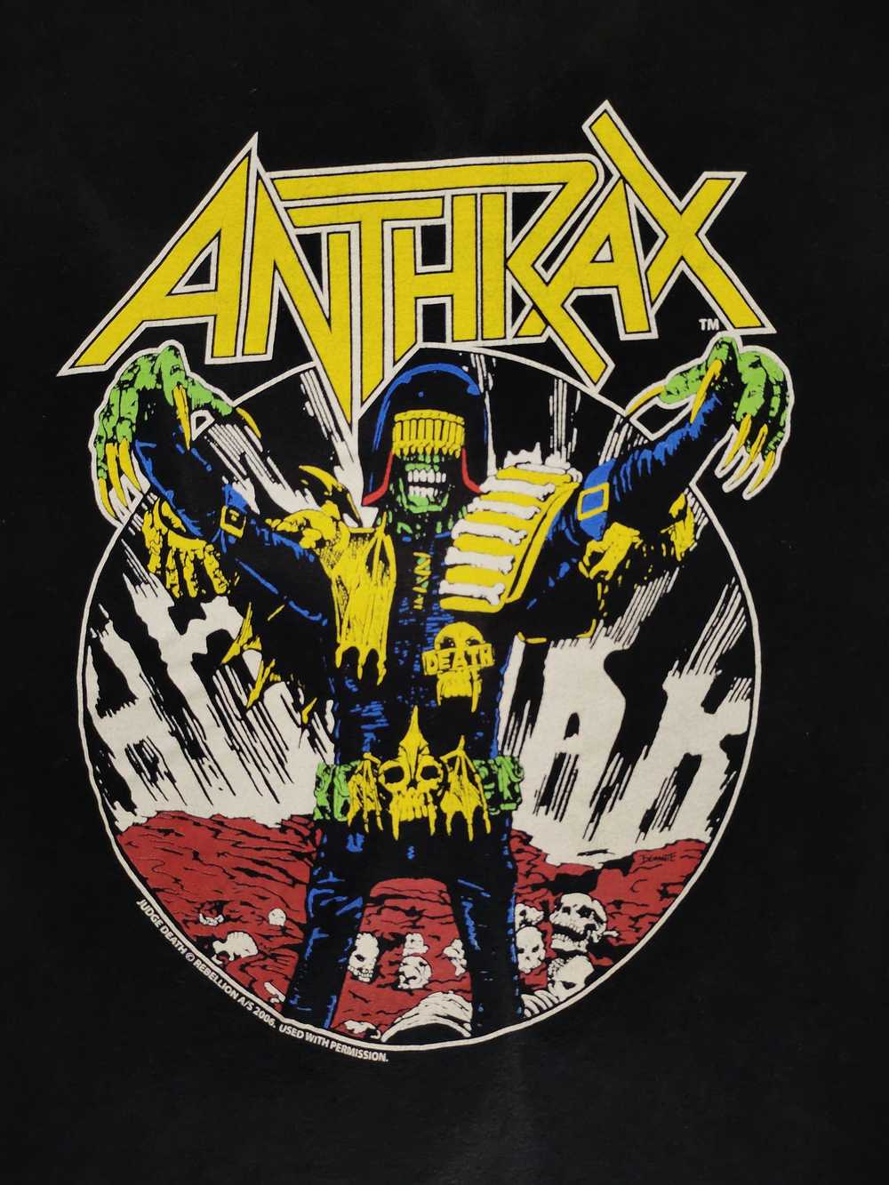 Band Tees × Vintage 2000s Anthrax Judge Dredd Reb… - image 2