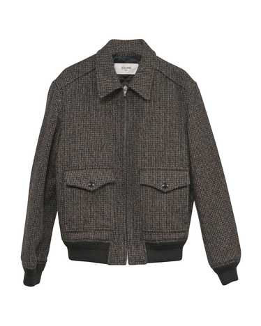 Celine Luxurious Teddy Tweed Hunting Jacket in Br… - image 1