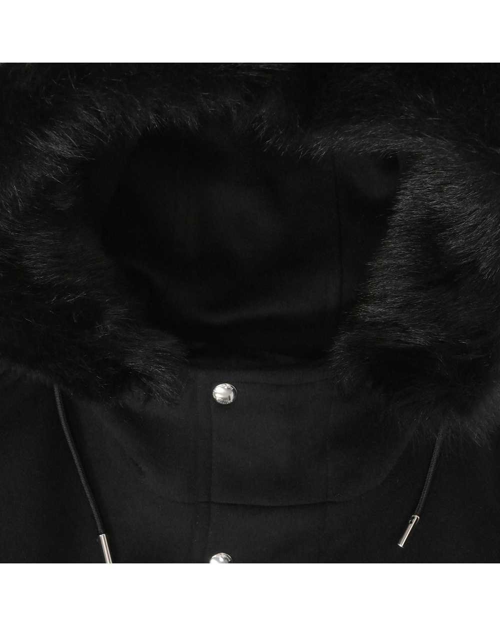 Dior Black Wool Fur Hood Zip Parka with Melton De… - image 7