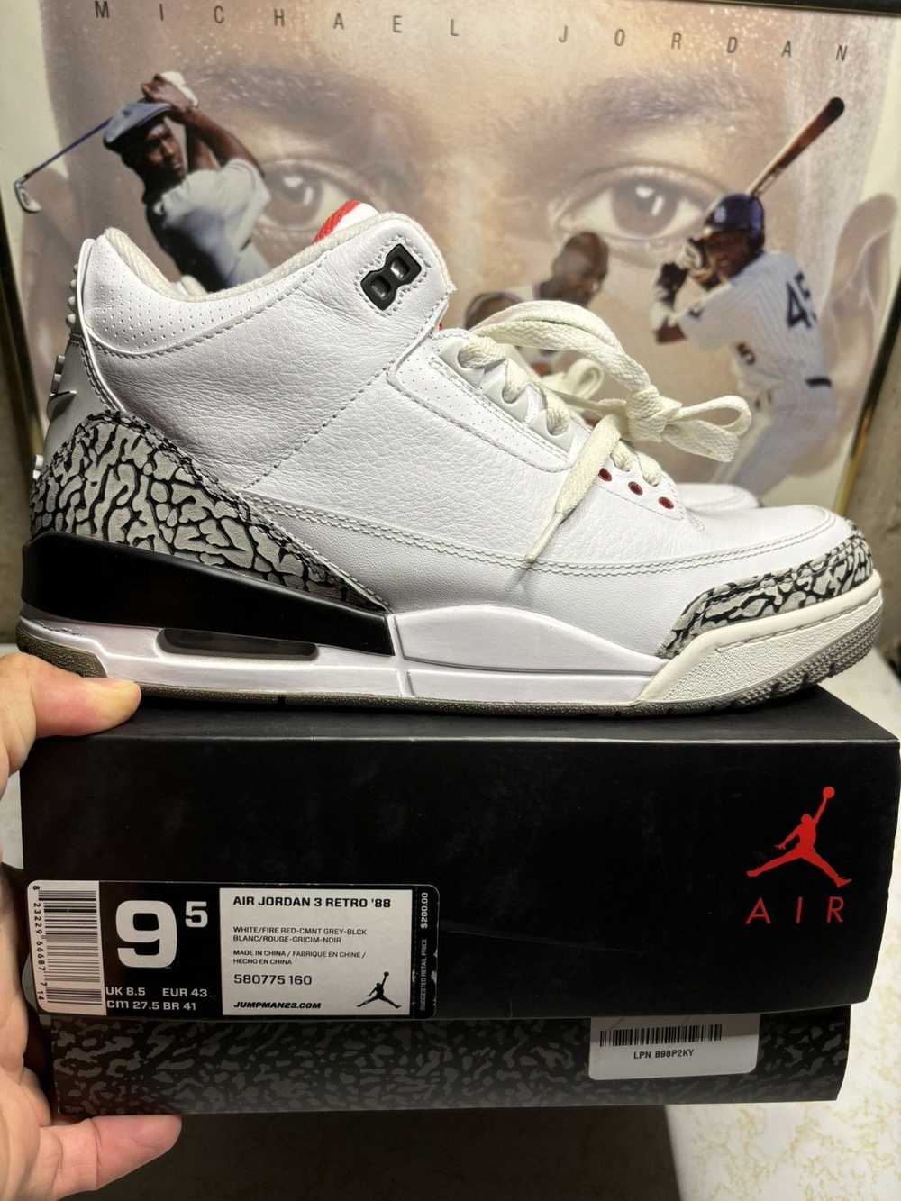Jordan Brand Jordan Retro 3 ‘white cement 88” - image 1