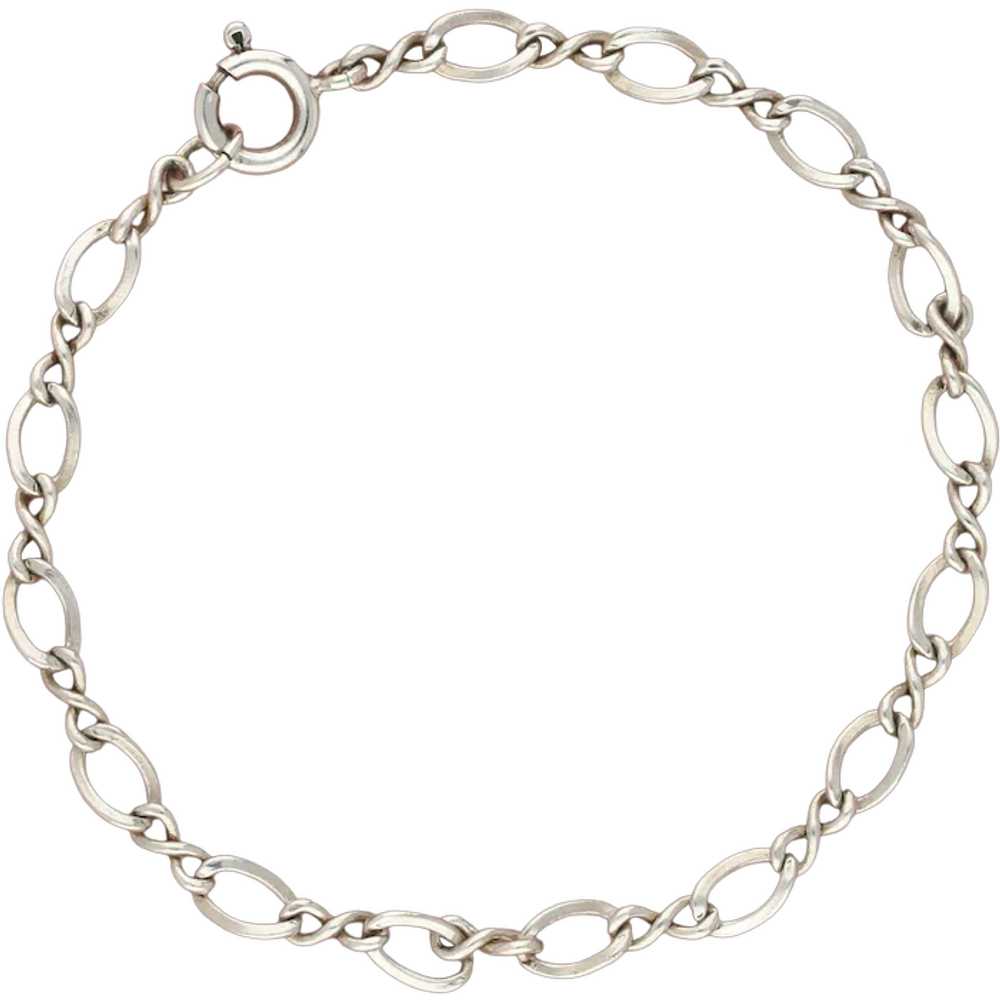 Sterling Silver 5Mm Medium Twist Charm Chain Brac… - image 1