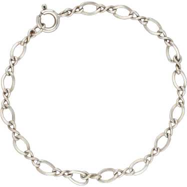 Sterling Silver 5Mm Medium Twist Charm Chain Brac… - image 1