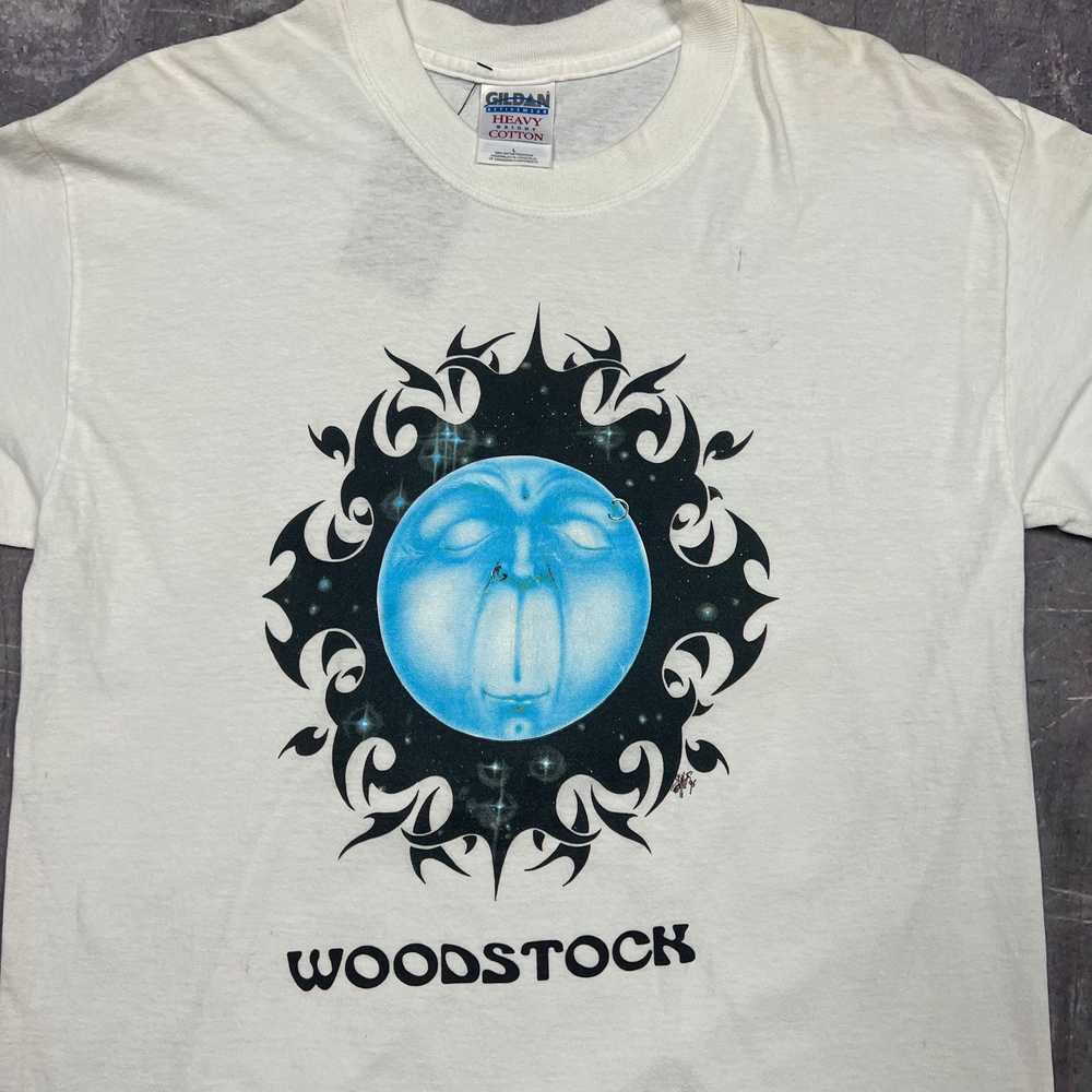 Band Tees × Gildan × Vintage 1999 White Woodstock… - image 2