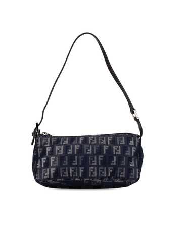 Fendi Denim Shoulder Bag with Top Zip Closure - image 1