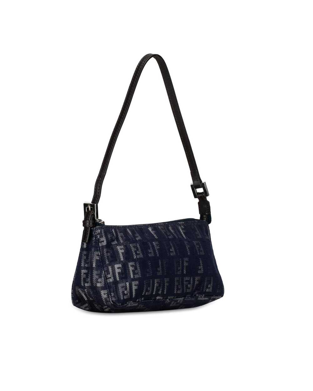 Fendi Denim Shoulder Bag with Top Zip Closure - image 2