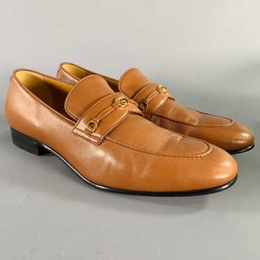 Gucci Tan Leather Slip On Loafers