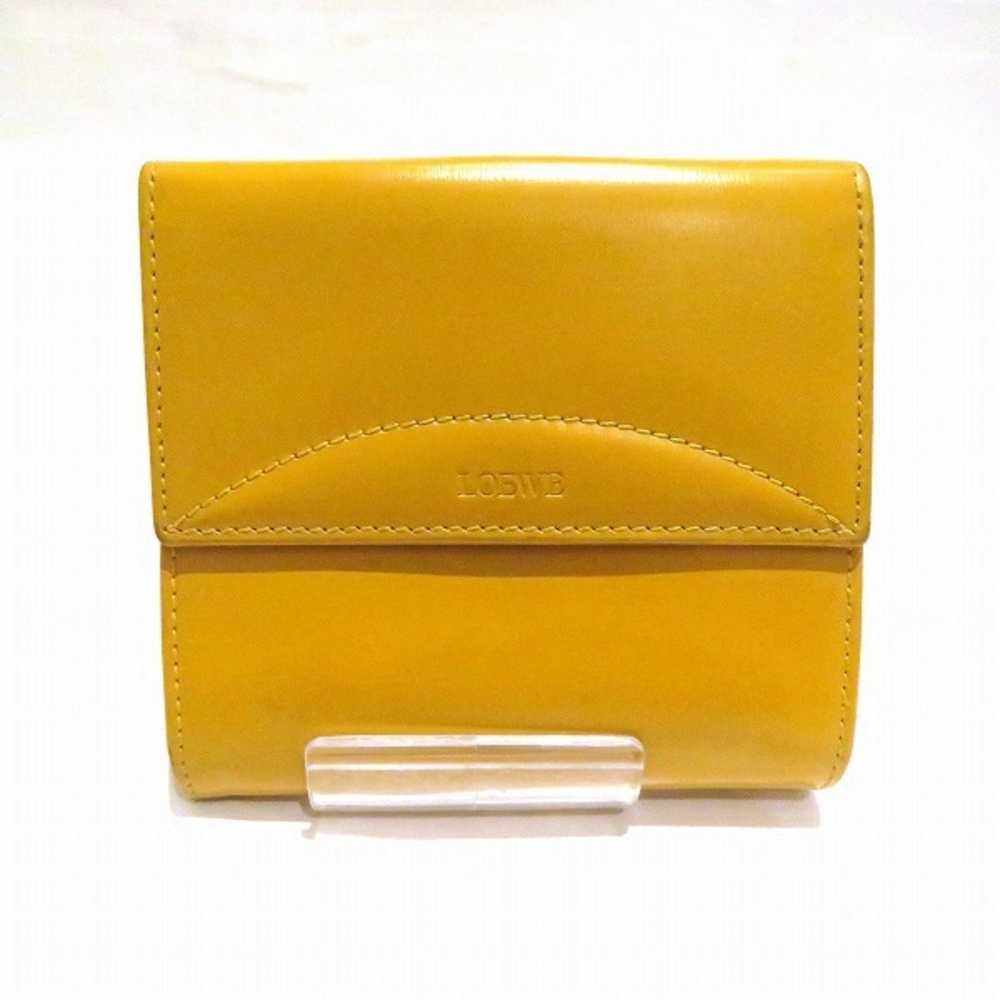 Loewe LOEWE W Yellow Leather Wallet Bi-fold for W… - image 1