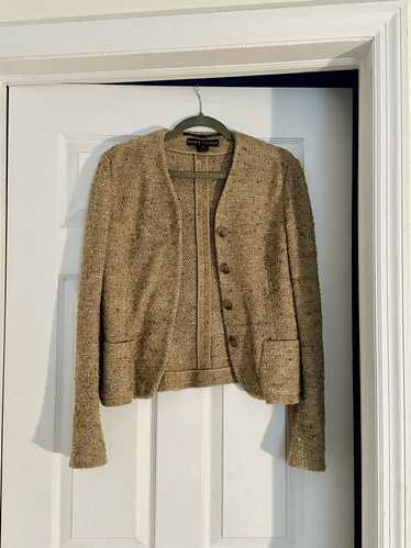 Ralph Lauren RALPH LAUREN 1990s BROWN TWEED BLAZER