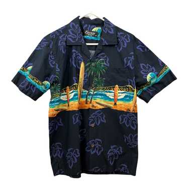 Other Favant Hawaiian Shirt Adult M Blue Purple Su