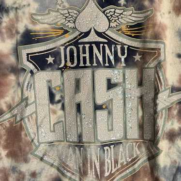 Designer Johnny cash small tiedye graphic T-shirt - image 1