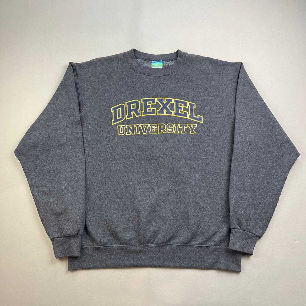 Champion Drexel University Sweatshirt Large Gray … - image 1