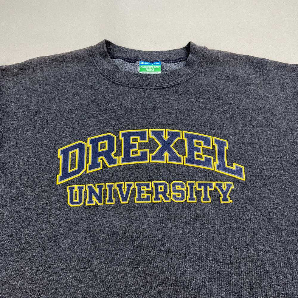 Champion Drexel University Sweatshirt Large Gray … - image 2