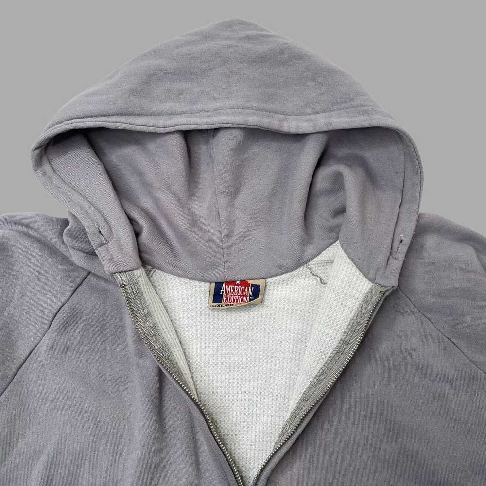 Vintage Vintage 1980s thermal zip up hoodie - image 4