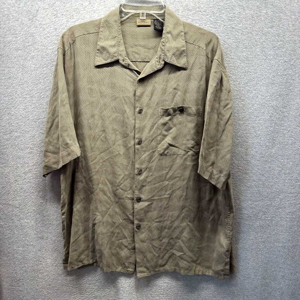 Vintage AXIST 100% Silk Shirt Adult Extra Large X… - image 1