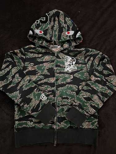 Bape Ursus Bape Tiger Camo Shark Full Zip Hoodie