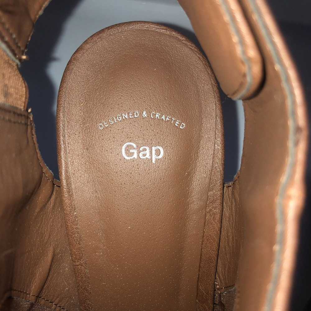 Gap Gap Brown Leather Open Toed 2 Inch Heels - image 6