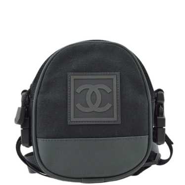 Chanel CHANEL Black Green Sport Line Bum Shoulder… - image 1