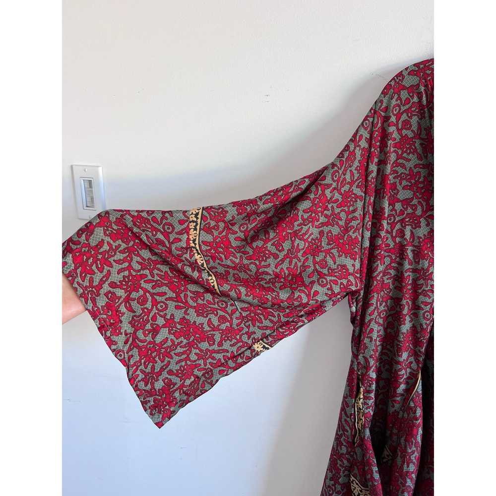 Brand Kantha Bae Ruched dress red maxi size One S… - image 3