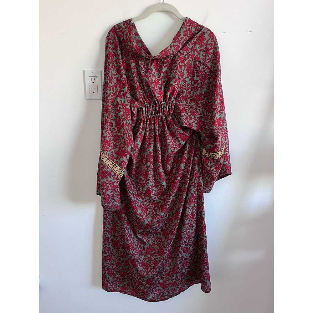 Brand Kantha Bae Ruched dress red maxi size One S… - image 5