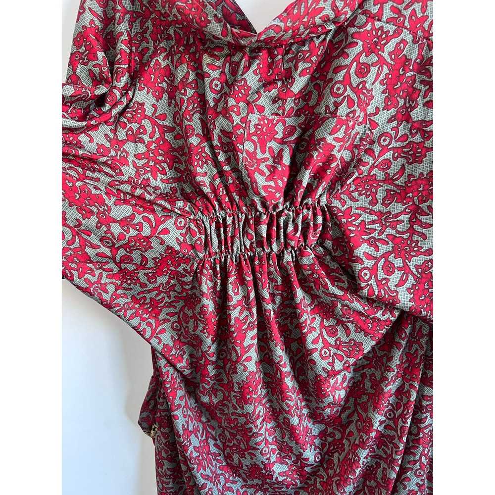 Brand Kantha Bae Ruched dress red maxi size One S… - image 6