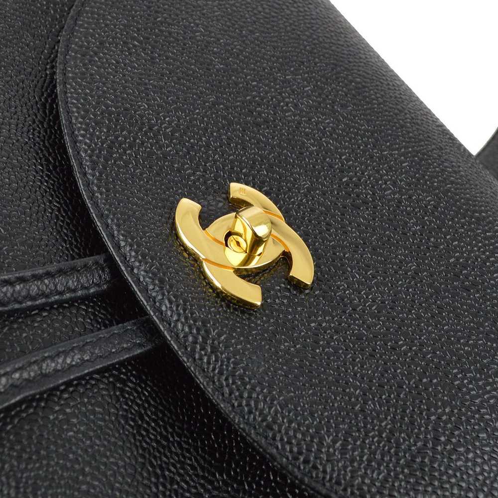 Chanel CHANEL Black Caviar Triple CC Backpack 182… - image 6