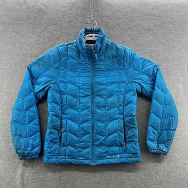 Marmot marmot womens blue puffer jacket size m goo