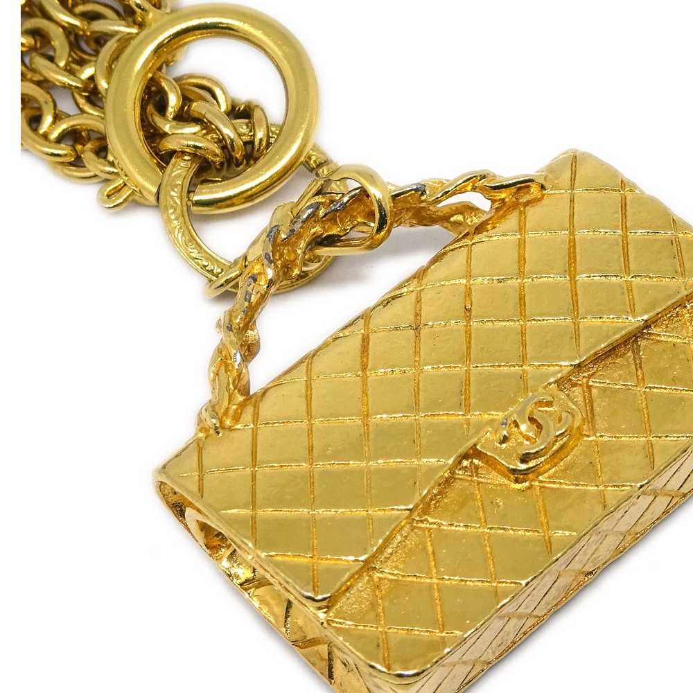 Chanel CHANEL Bag Chain Pendant Necklace Gold 161… - image 2