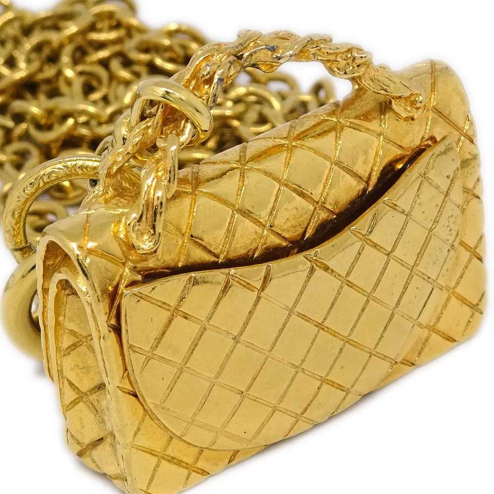 Chanel CHANEL Bag Chain Pendant Necklace Gold 161… - image 3