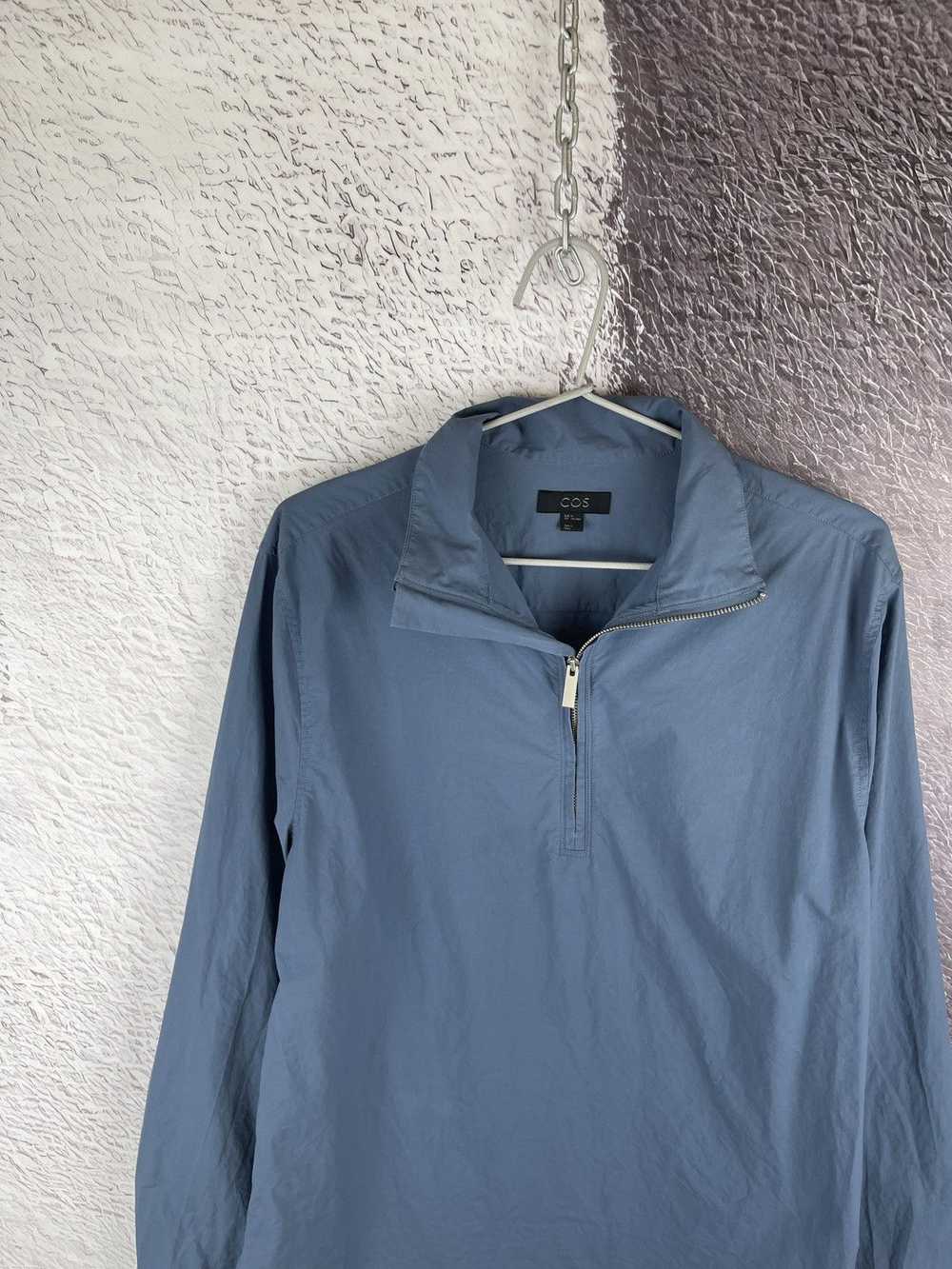 Cos × Streetwear COS blue cotton half zip long sl… - image 3