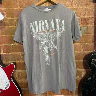 Designer Nirvana light grey large T-shirt