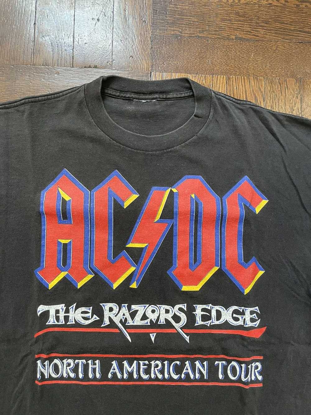 Ac/Dc × Band Tees × Vintage Vintage AC/DC Razors … - image 3