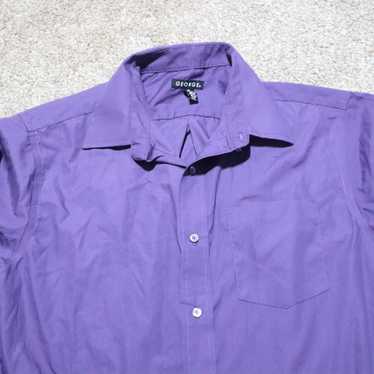 George George Light Purple Long Sleeve Button Dow… - image 1