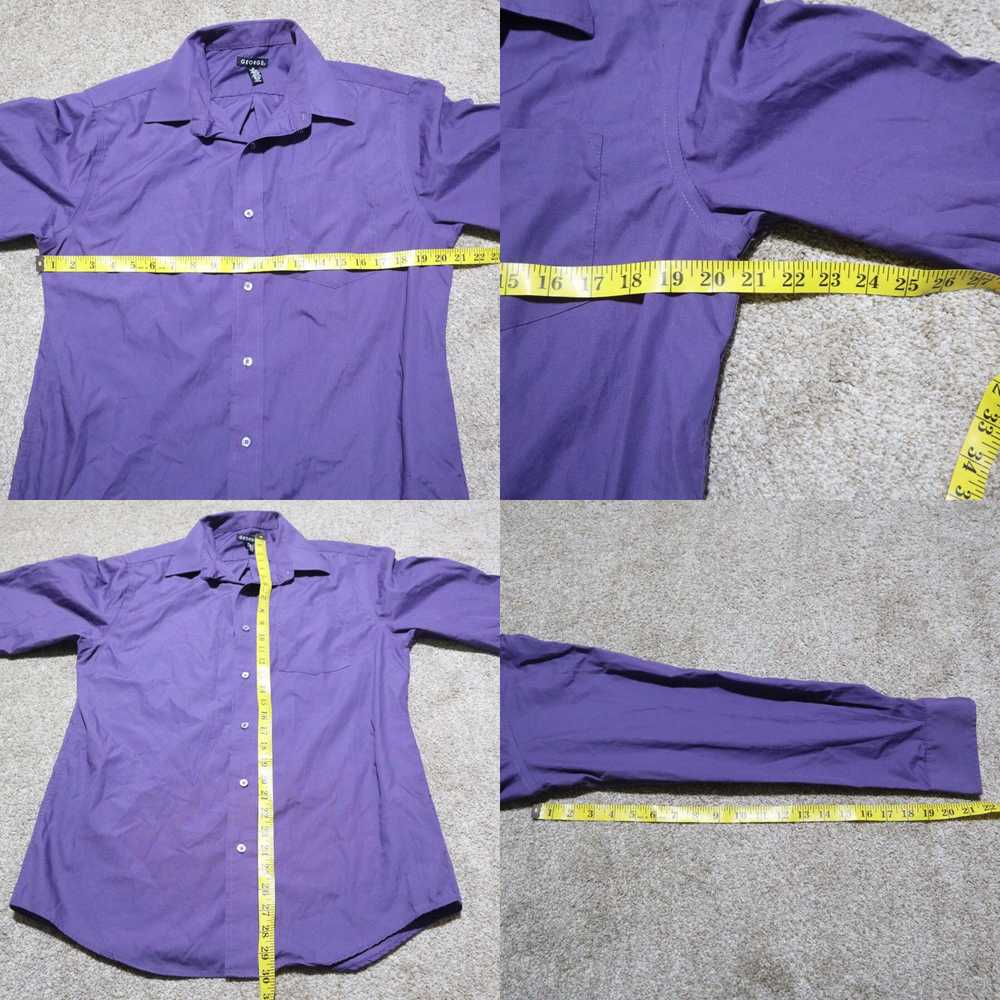 George George Light Purple Long Sleeve Button Dow… - image 4