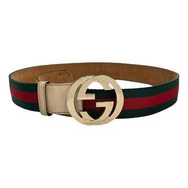 Gucci Interlocking Buckle leather belt