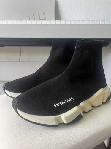 Balenciaga Speed Recycled Knit Sneaker Black/ Whit