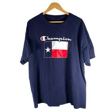 Champion Champion Blue Script Logo With Texas Fla… - image 1