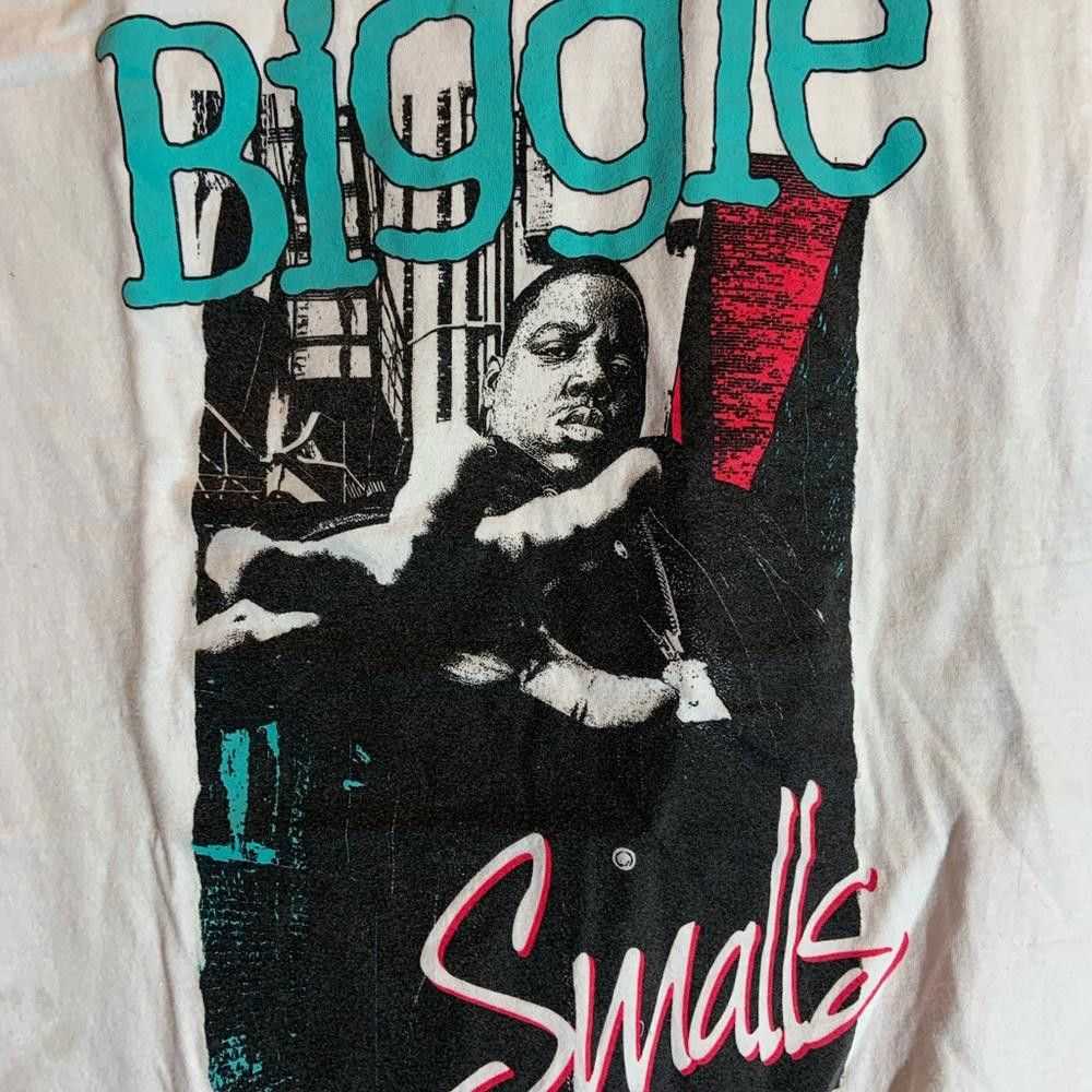 Designer Biggie smalls white small graphic vintag… - image 1