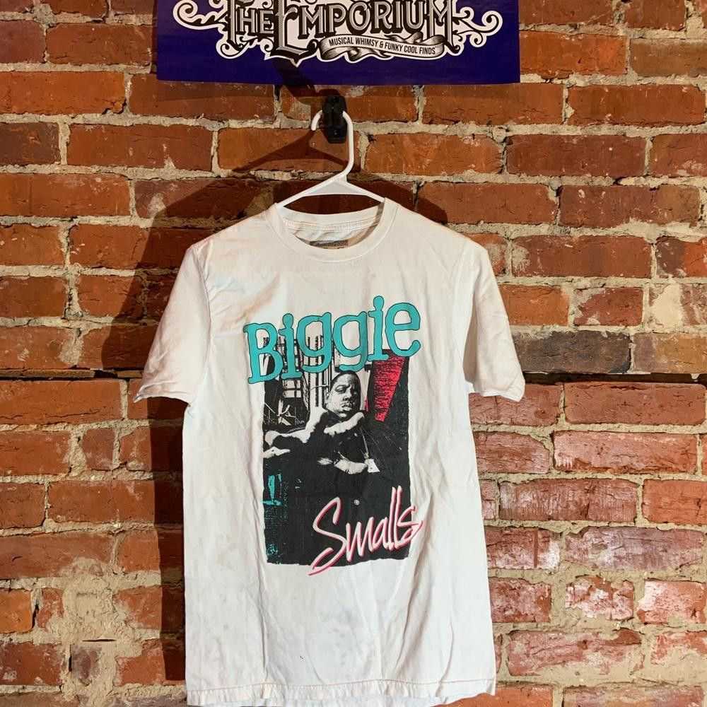 Designer Biggie smalls white small graphic vintag… - image 2