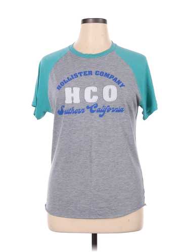 Hollister Women Gray Short Sleeve T-Shirt XL