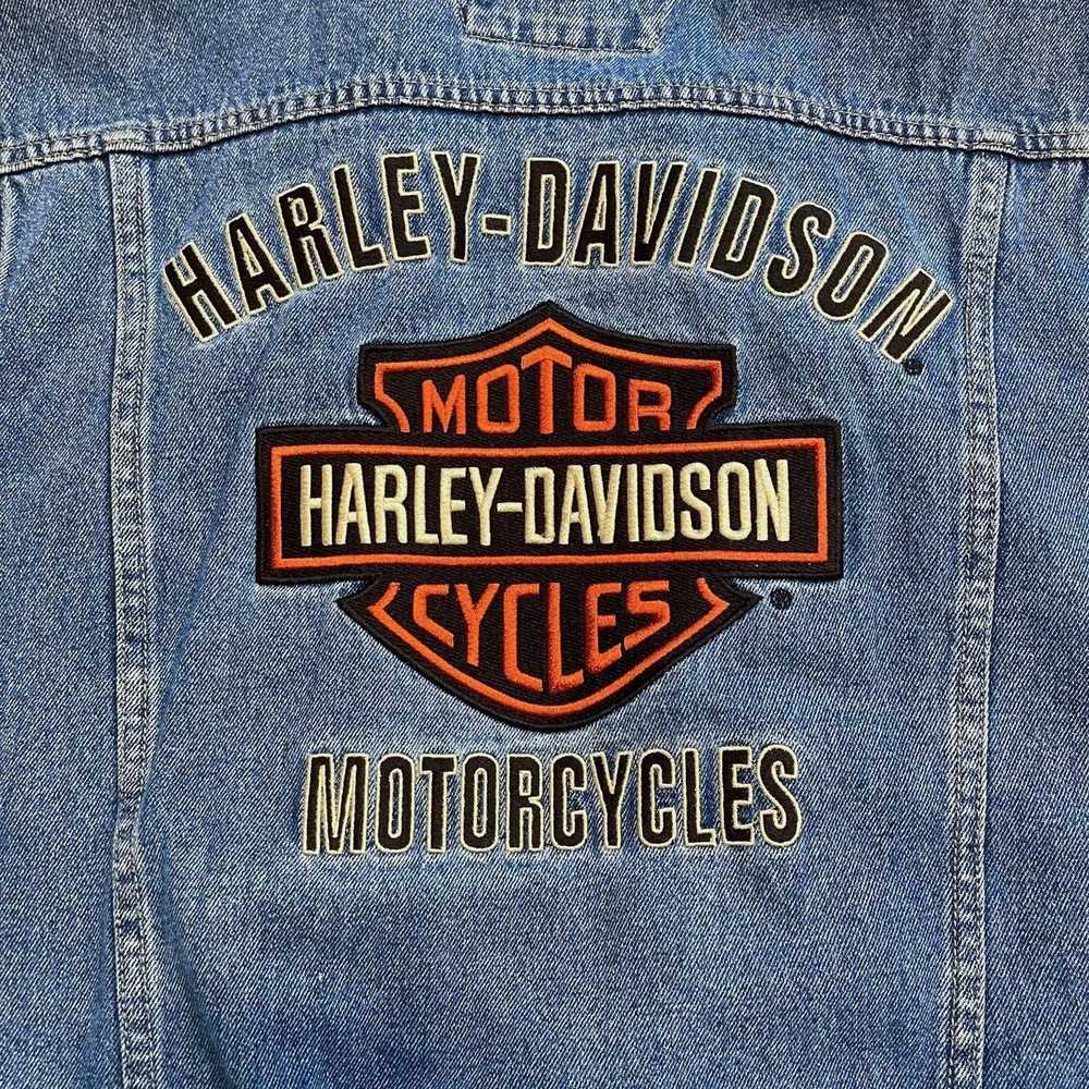 Harley Davidson Harley Davidson denim vest - image 3