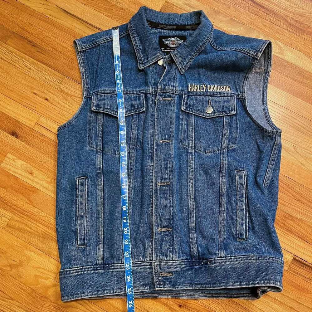 Harley Davidson Harley Davidson denim vest - image 8