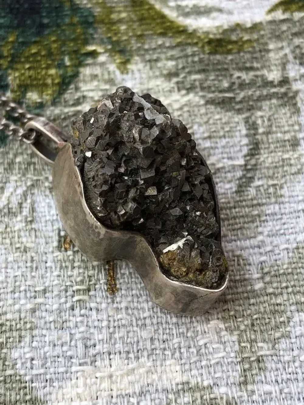 1990s Brutalist Pyrite Necklace OOAK 18 Inches - image 4