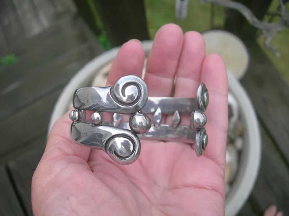 Hector Aquilar - Mexican Sterling Silver – Cuff B… - image 9