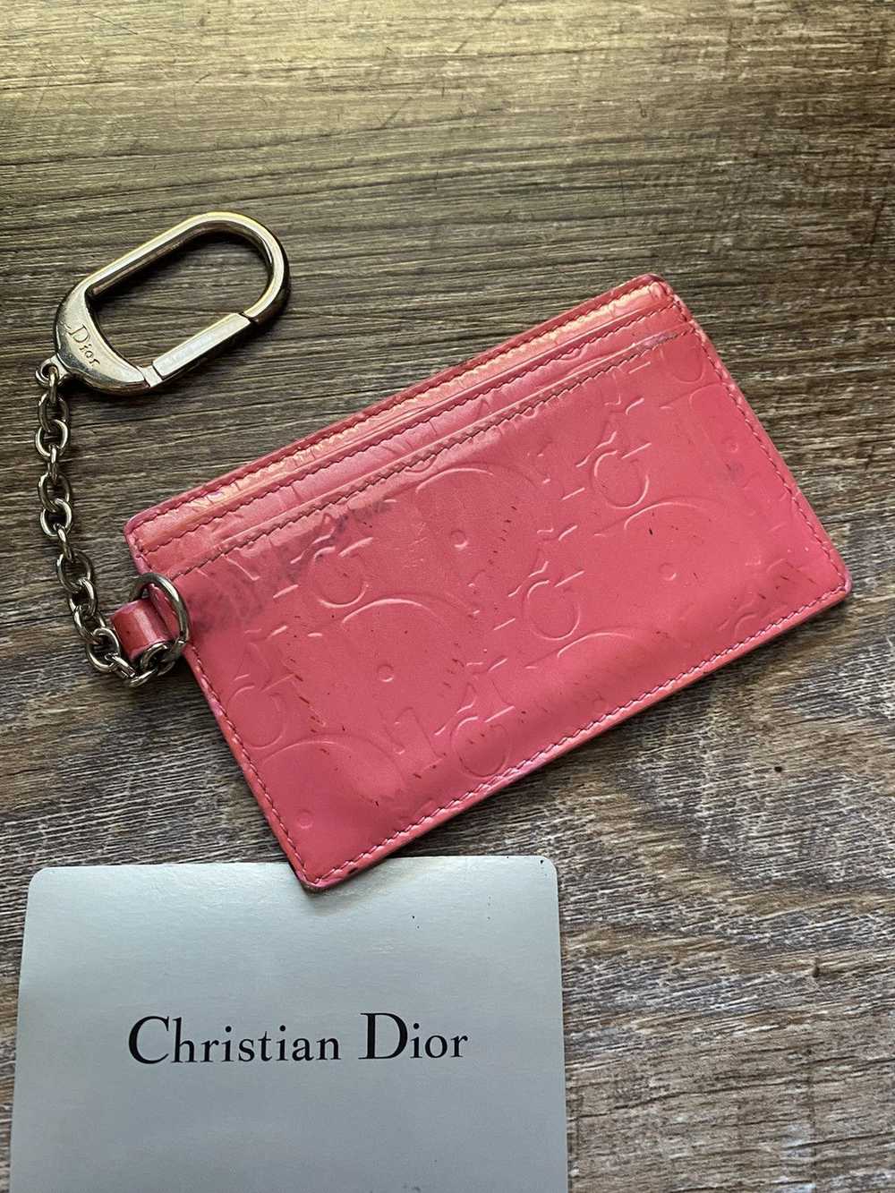 Dior Dior Pink Trotter Leather Cles Card Holder - image 3
