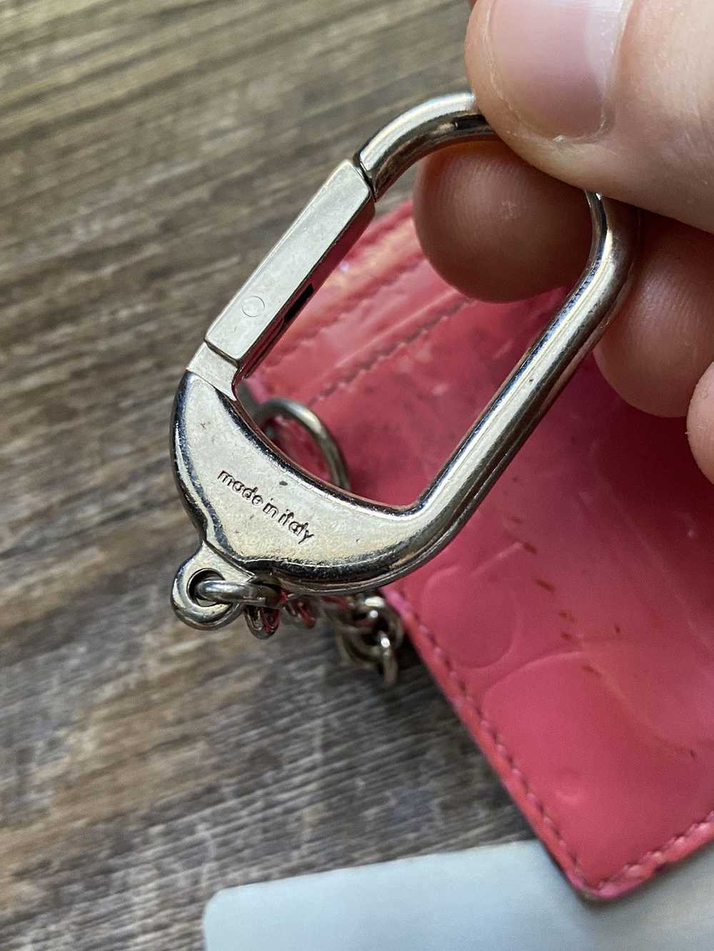 Dior Dior Pink Trotter Leather Cles Card Holder - image 4